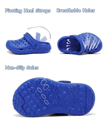 Pisumg Kids Garden Clogs Toddler Slip on Slides Sandals Boys Girls Summer Beach Pool Outdoor Water Shoes Slippers view 3
