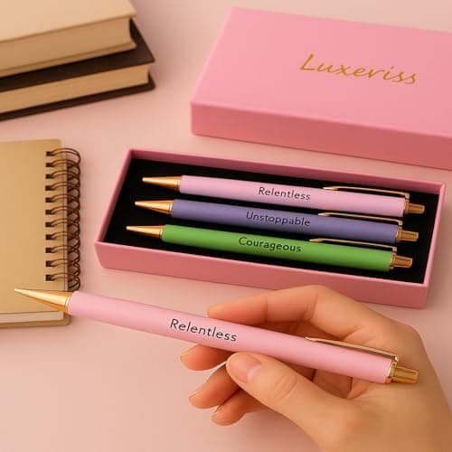 Luxeviss 3 Pcs Inspirational Pens Quotes Ballpoint Pen with Stylus Tip Gifts for School Coworkers Office Supplies Black Ink view 5