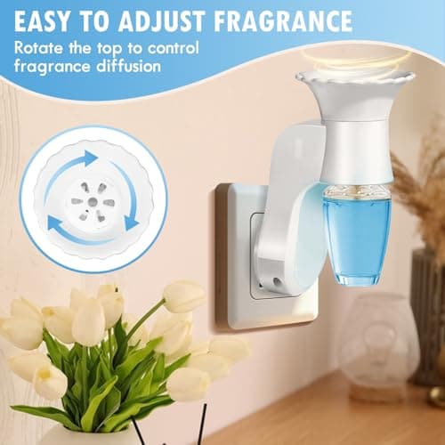 FIRIK WallFlower Plug in, Wall Fragrance Plug in Compatible with Bath and Body Works Wallflowers Refills, ETL Certified, Fragrance Diffuser Plug for Home, Office, 4 Pcs view 2