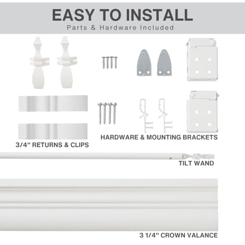 Lotus & Windoware Cordless, 2 Inch Faux Wood Blind, 63" Wide x 72" Long, Window Blinds, Blinds & Shades, Blinds for Indoor Windows, Embossed, Bright White view 5