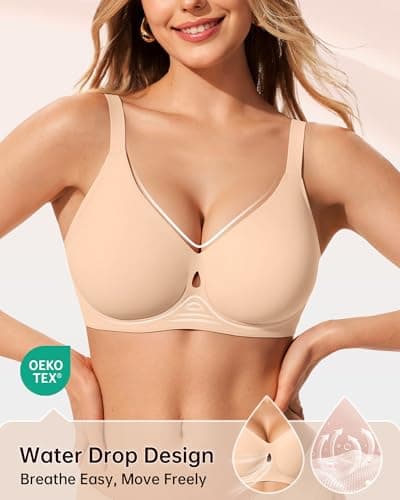 LetsJoli Wireless Bras for Women No Underwire Jelly Bras Seamless Push Up Full Coverage Bralettes Comfortable Everyday Bra view 2