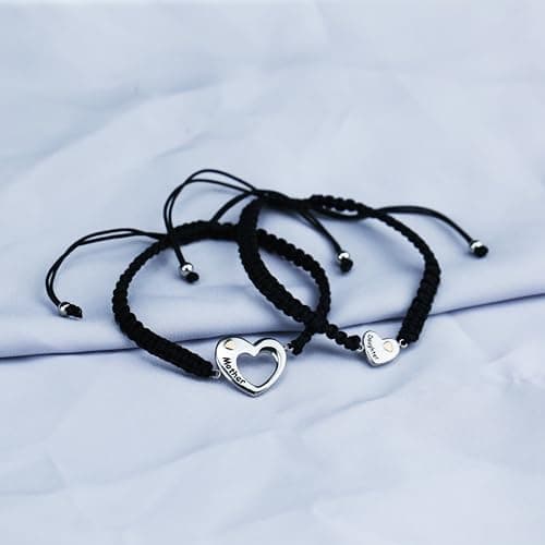 YLWJSP Mother’s Day Gifts Jewelry Mother and Daughter Bracelet Set Heart Matching Wish Bracelets for Mom Daughter view 4