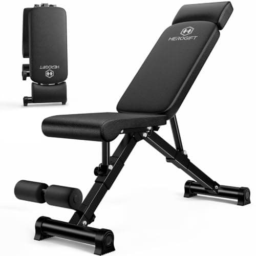HEROGIFT Adjustable Weight Bench with Adjustable Headrest — image 1