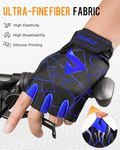 ATERCEL Cycling Gloves, Bike Gloves for Men Women, Bicycle Glove for Cycling, Workout, Gym, Training, Weight Lifting Outdoor, Mountain Bike, and Riding view 3
