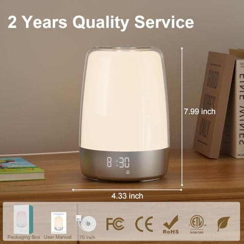 Vicsoon Sunrise Alarm Clock with Wake Up Light for Bedrooms Adults Kids view 6