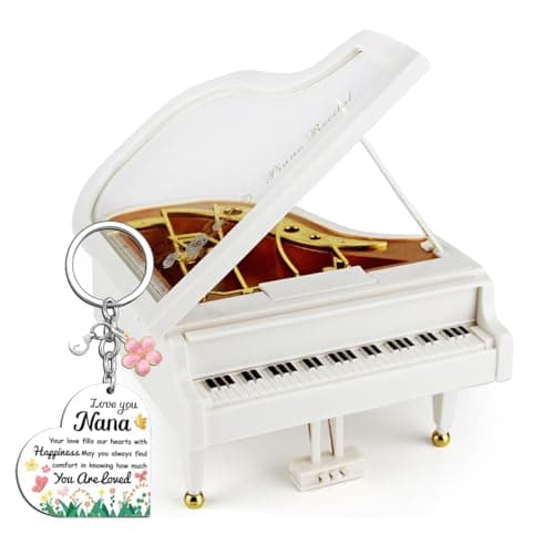 DEFINEY Grandma Gifts for Mothers Day Piano Shaped Music Box Comes with Keychain - Elegant Gift for Birthdays, Anniversaries, Holidays — image 1