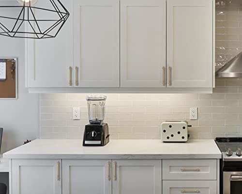 Amerdeco 10 Pack Champagne Bronze Cabinet Pulls 5 Inch(128mm) Hole Center Cabinet Hardware Kitchen Cabinet Handles for Bathroom Drawer Pulls Dresser Pulls ZH0014... view 2