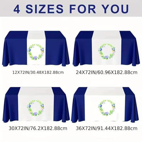 Custom Table Runner with Business Logo, Personalized Table Runner Customized Text Photo for Party,Tradeshow Events,Wedding,Christmas Decor (4FT 72" L x 13" W) view 4
