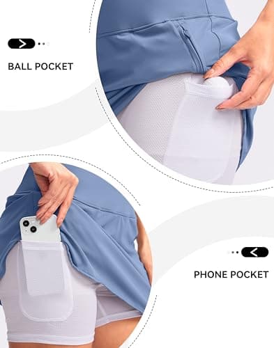 G Gradual Golf Skirts for Women Zipper Pockets High Waisted Skorts for Woman Tennis Athletic Workout Casual Summer view 4