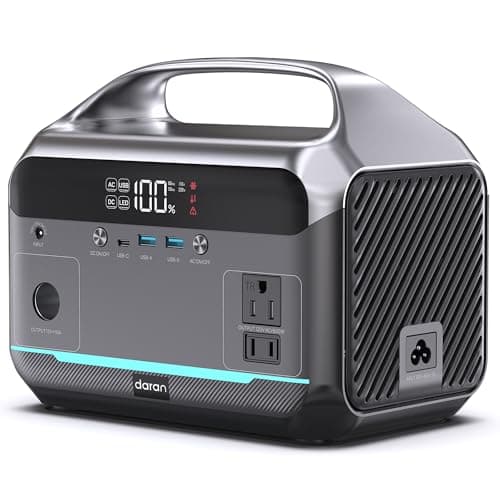 DARAN Portable Power Station, LiFePO4 Solar Power Bank, 288Wh, 600W AC — image 1