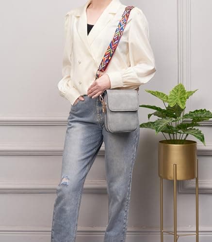 Soperwillton Crossbody Bags for Women Vegan Leather Purse Small Shoulder Handbags with Wide Adjustable Strap view 2