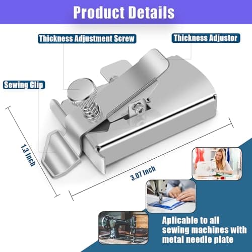 Magnetic Seam Guide for Sewing Machine Universal Sewing Supplies Parts | Multifunctional Hem Guide with Adjustable Clip, Sewing Quilting Accessories for Presser Foot Sewing Quilting Machine view 6