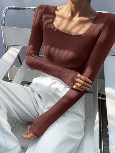 ANRABESS Womens Long Sleeve Tops Fleece Lined Thermal Shirts view 2