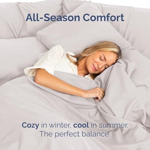 King Size Flat Sheet - Hotel Quality Top Flat Bed Sheet Only - Ultra-Soft, Breathable & Cooling - Fade & Wrinkle Free - Easy-Care, Stain & Shrink Resistant Bedding - Easy-Fit & Oeko-Tex - Light Grey view 6