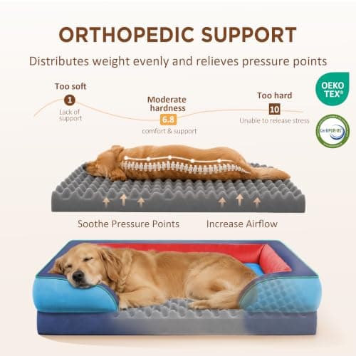 Comfort Expression Orthopedic Dog Bed for Extra Large Dogs with Bolster view 5