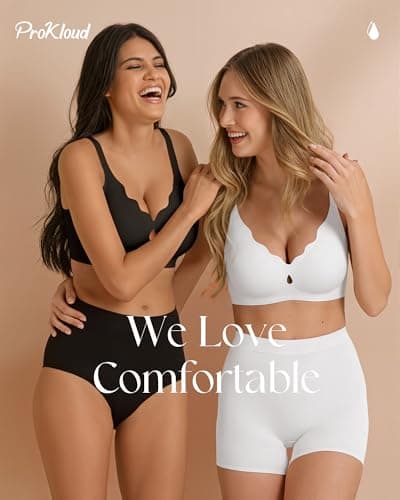 ProKloud Wireless Bras for Women Wave Push Up No Underwire Bralettes Seamless Full Coverage Support Lift Everyday Bra view 6