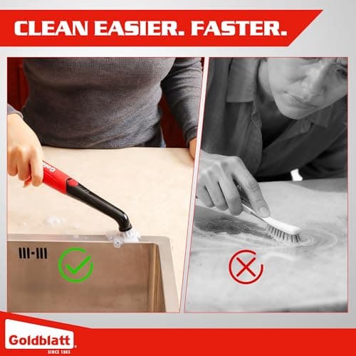 Goldblatt Cordless Electric Spin Scrubber 18-Piece Kit, Power Scrubber with Battery Indicator Light, Waterproof Electric Cleaning Brush for Grout, Tile, Bathroom, Kitchen Cleaning view 7