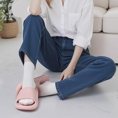 Maibloln Anti-Slip Shower Slippers Quick-Dry Comfortable House Sandals Lightweight Bathroom Shoes with Non-Slip Tread for Indoor Bathroom Dorm Pool Swimming Beach view 2