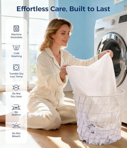 AVIKEN Waterproof Mattress Protector Queen Size, Soft Breathable Mattress Pad with Deep Pocket 8"-21", Noiseless 3D Air Fabric Cooling Mattress Cover for Bed, Machine Washable, White view 6