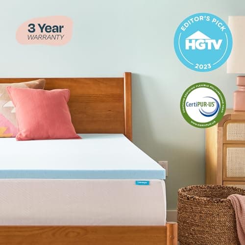 Linenspa Memory Foam Mattress Topper, Queen Size - 2 Inch Gel Infused Memory Foam - Plush Feel - Cooling and Pressure Relieving - CertiPUR Certified view 6