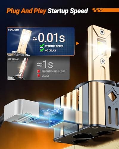 SEALIGHT D1S D1R Bulbs, 6000K Cool White for HID Assembly, HID Xenon Replace 66144 66140 85140 85415 (85415C1) Fog Light Bulbs, Pack of 2 view 3
