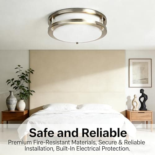 Drosbey 36W Dimmable LED Ceiling Light Fixture, Flush Mount Light Fixture, Ceiling Lights for Bedroom, Kitchen, Bathroom, Super Bright 4000 Lumens, 400W Equivalent, 5000K Daylight White, UL Listed view 3