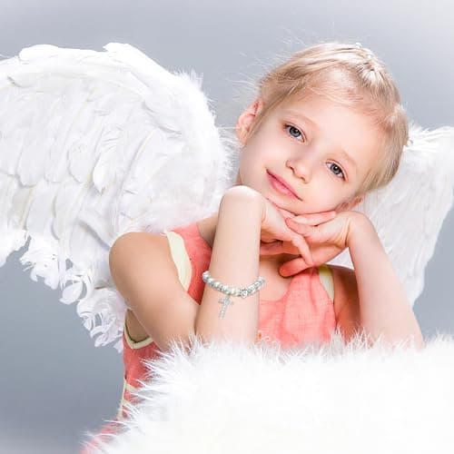 BAYLAY First Communion Gifts for Girls, Cross Bracelet for Teen Girl First Communion Bracelet for Girls Pearl Letter Initial Charm Bracelet First Holy Communion Gifts for Girl Catholic view 3