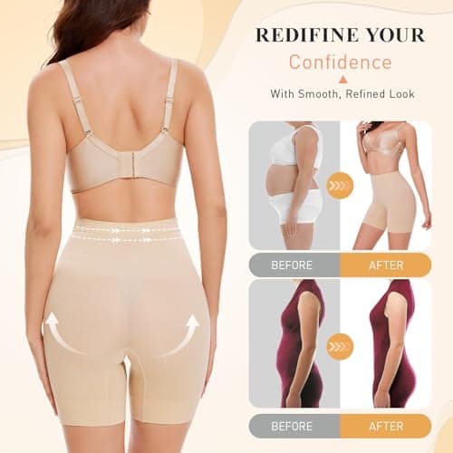 ForeverShaper Shapewear for Women Tummy Control High Waist Body Shaper Thigh Slimmer Butt Lifter Shapewear Shorts Under Dress view 5