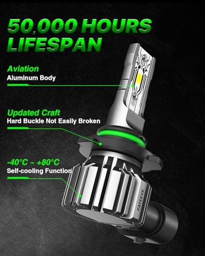 FateEye H11 9005 LED Light Bulbs 40000LM 6500K High Beam Low Beam Bulb LED Fog Light Kit, 1:1 Size, Plug and Play, Fog Bulbs view 6