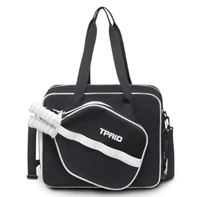 TPAID Pickleball Bag for Women Men, Paddle Tote with Shoes Compartment & Wet Pocket, Multi-Functional Court Bag for 2 Rackets, Balls, Accessories, Gift for Players