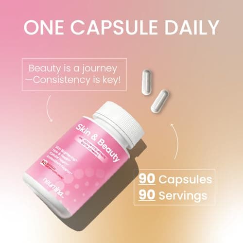 NEUMINA Women's Skin & Beauty Complex, Skin Brightening, Hair, Skin & Nails Health, Cellular Health, Antioxidant Support, Vegan, Non-GMO, Made in USA, 90 Servings view 5