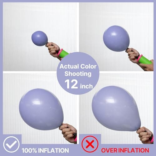 PartyWoo Dusty Blue Balloons 100pcs Different Sizes Pack of 18 12 10 5 Inch Boho Dusty Purple Muted Lavender Balloon Arch Kit for Baby Shower Anniversary Graduation Birthday Party Decorations Blue-F16 view 5
