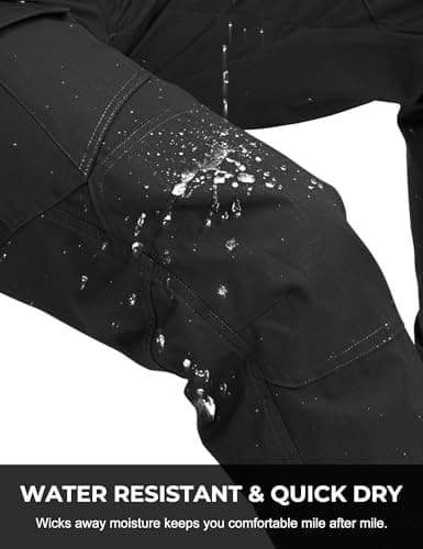 MOURCE Tactical Pants for Men Water Resistant Quick Dry BDU Cargo Pants with 7 Large Pockets Breathable Ripstop Work Hiking view 3