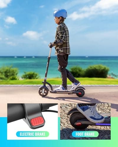 Gyroor H40 Kids Electric Scooter 180W 10MPH LED Lights Ages 6-12 view 4
