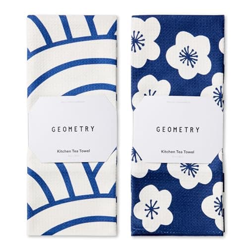 GEOMETRY Kitchen Tea Towels - Quick Dry Microfiber Dish Towels for Kitchen Every Bloom, 18" x 30" 2 Pack — image 1