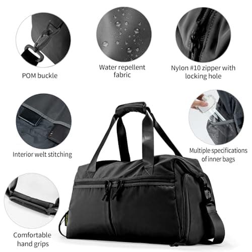 Weekender Duffel Bag with Shoe Compartment And Wet Pocket-Luggage Everyday Overnight Bag for Men and Women Travel-Carry On Gym Bag view 6