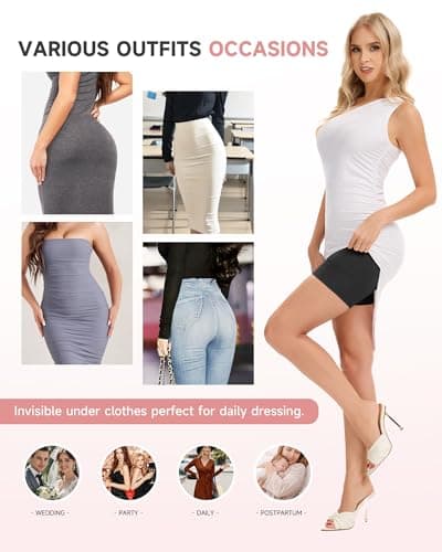 FVACPJ Shapewear Tummy Control Shorts - High Waisted Shapewear Underwear Body Shaper Butt Lifting Shorts Under Dresses view 5