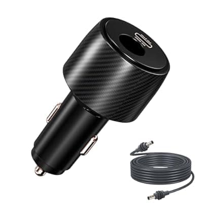 FIRRAX 2 in 1 Starlink Mini Car Adapter 12V to 24V DC Step Up Converter, 6.5FT 20AWG Starlink Mini Cable with Cigarette Lighter Adapter 60W DC + 27W PD Car Power Supply for RVs, Boats, Trucks