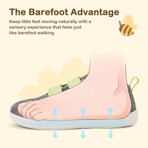 Stelle Toddler Wide Toe Box Barefoot Shoes Kids Sneakers for Boys Girls Zero Drop Minimalist Breathable Lightweight Non Slip Walking Running Shoes view 4