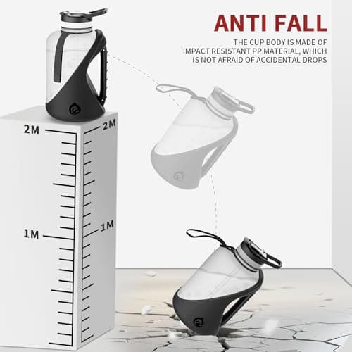 SZCXFLASK 2 Liter Water Bottles ，Bpa-Free,Leakproof，Dishwasher Safe Design，Big Water Bottle with No-Slip Handle for Gym，Sports，Outdoor view 6