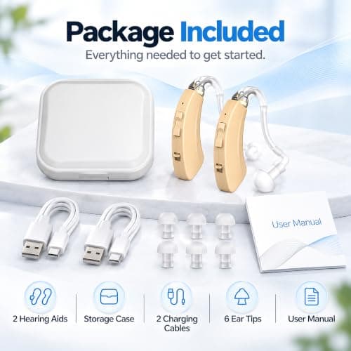 True Hearing Aids Not Amplifier Digital Rechargeable Hearing Aids for Seniors With Noise Cancellation Hearing Aid,OTC view 5