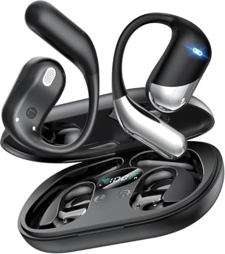 Ultra Open Ear Headphones,  Bluetooth 6.1 Bone Conduction Over Ear Earbuds | Super Lightweight, 80H Playtime & LED Display, , Live Translation, IP55, Secure Earhooks for Running, Cycling & Workout — image 1