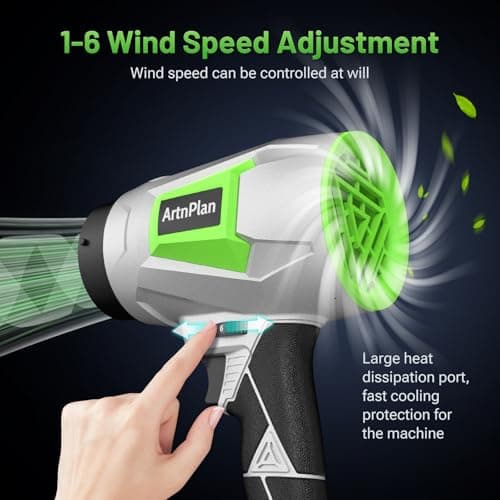 Leaf Blower Cordless - 950,000 RPM with 21V & 4.0Ah Battery and Fast Charger, Handheld Blower Electric for Patio, Lawn, Yard, Snow, Car Cleaning, Lightweight and Portable view 4