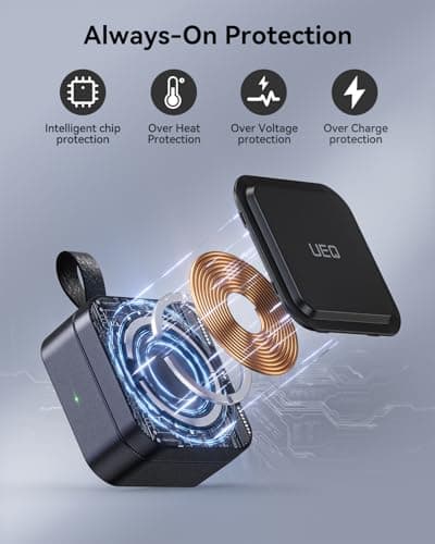 UEQ 3 in 1 Wireless Charging Station for Apple Devices,Compatible with MagSafe Charger Stand,Foldable Fast Travel Magnetic Wireless Charger for iPhone 17 Air 16 15 14 13 12,Apple Watch&AirPods Pro view 6