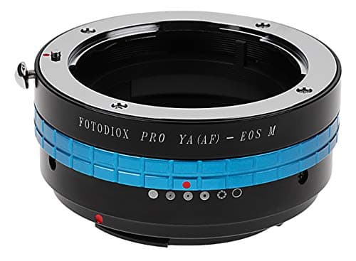 Fotodiox Pro Lens Mount Adapter - Yashica 230 AF SLR Lens to Canon EOS M (EF-M Mount) Mirrorless Camera Body with Built-In Aperture Control Dial