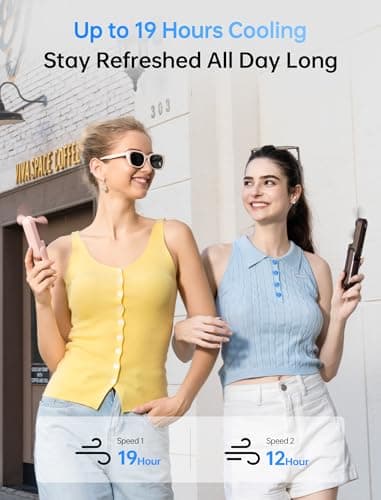 JISULIFE 3 IN 1 Handheld Mini Fan - Portable Fan & Power Bank & Flashlight, 19H Max Cooling, USB Rechargeable, Pocket-Sized for Travel, Cruise, Concerts, Makeup, 2026 Summer Gifts for Women(Pink) view 3