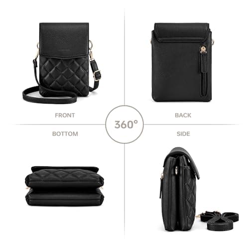 Goinsound RFID Small Crossbody Purses for Women Quilted Cell Phone Purse with RFID Blocking Credit Card Slots view 6