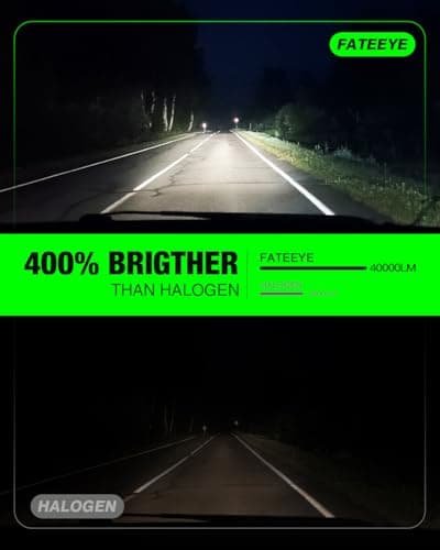 FateEye H11 9005 LED Light Bulbs 40000LM 6500K High Beam Low Beam Bulb LED Fog Light Kit, 1:1 Size, Plug and Play, Fog Bulbs view 2