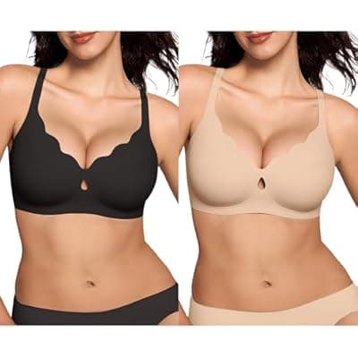 ProKloud Wireless Bras for Women Wave Push Up No Underwire Bralettes Seamless Full Coverage Support Lift Everyday Bra