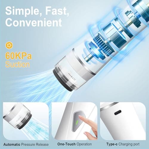 OdoVow Handheld Vacuum Sealer for Wet and Dry Food, Compact Portable Food Sealer with Strong Suction, Meal Prep and Sous Vide, 5X Preservation & Fresh, White view 5